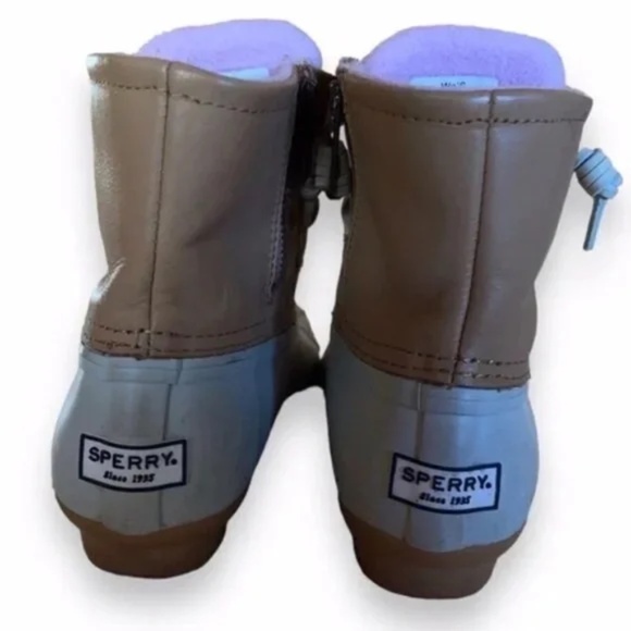 Sperry Women's Saltwater Duck Boots - White and Tan - Picture 5 of 8